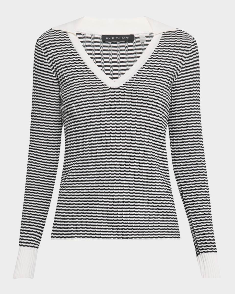 The Carlotta Wavy Striped Sweater